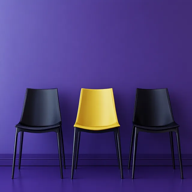 Modern Interior with Colorful Chairs