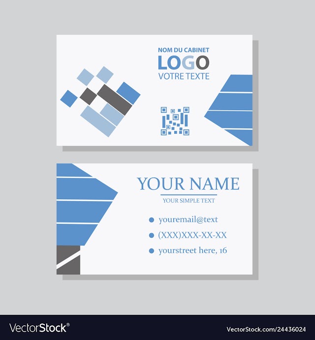 Free: Modern simple light business card template with vector image ...