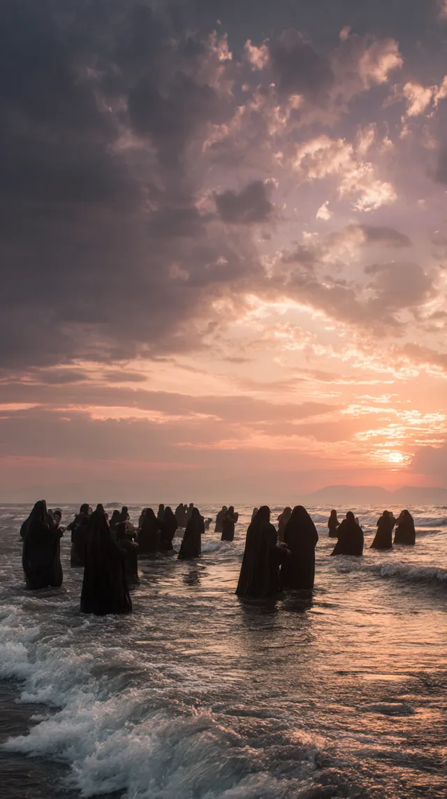 Free: Mourning Ritual of Iranian Women at Sunset - nohat.cc