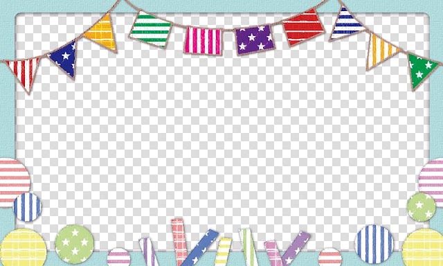 Multicolored flag decors, Fate/stay night STUDIO DECO, Cute border frame maternal material transparent background PNG clipart