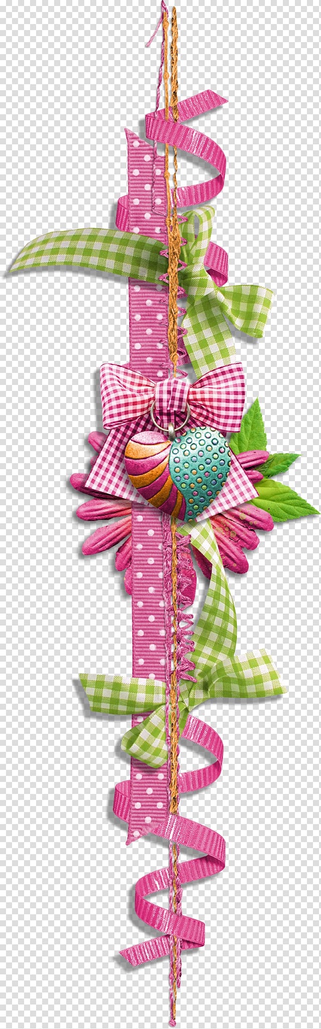 Multicolored ribbon decor and heart illustration, Paper Digital scrapbooking Christmas tree, moon border transparent background PNG clipart