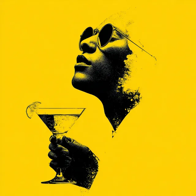 Mysterious Silhouette with Martini