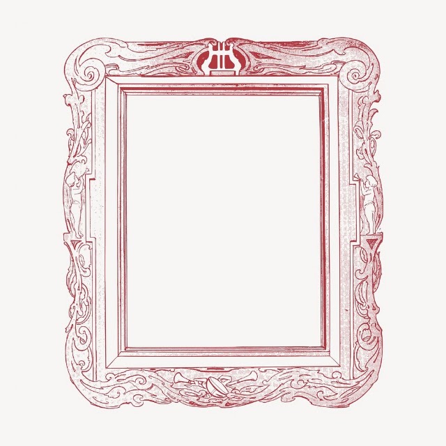 Ornamental red frame, vintage decoration | Free Vector - rawpixel