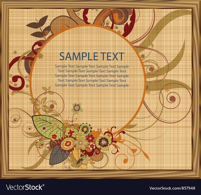 Free: Painting with floral frame vector image - nohat.cc