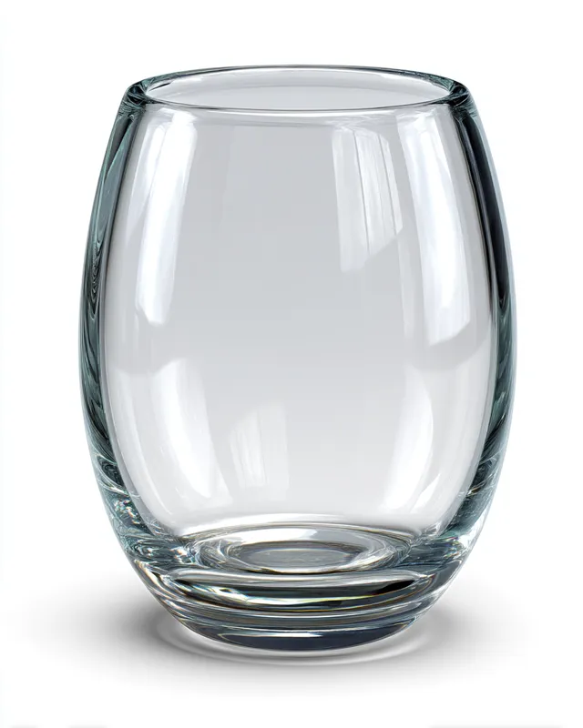 Photorealistic Glass Cup on White Background