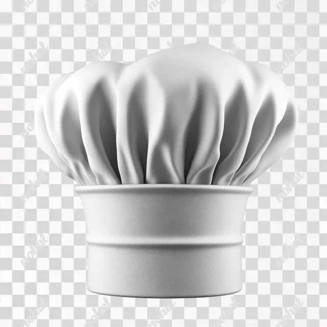 PNG 3D Chef's Hat Model for Culinary and Kitchen Decor Display