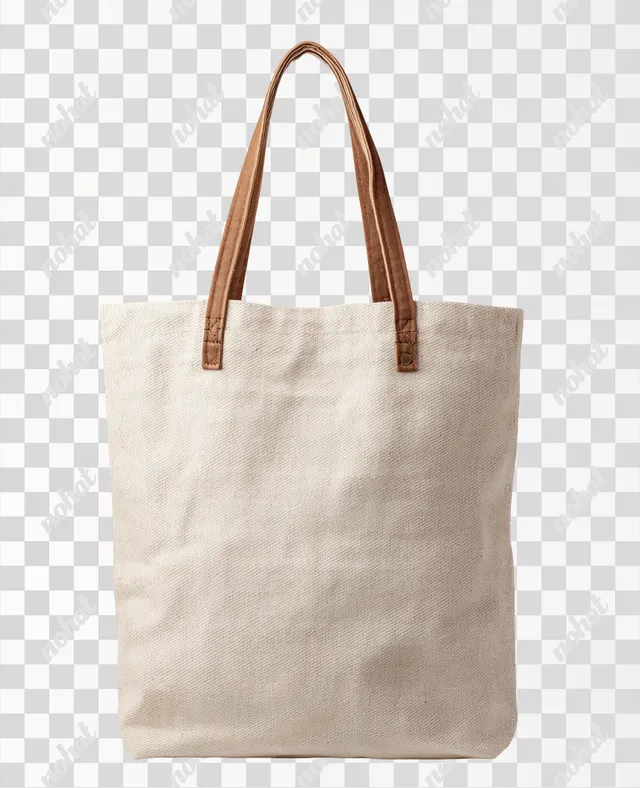 PNG Bright Beige Tote Bag for Mockup