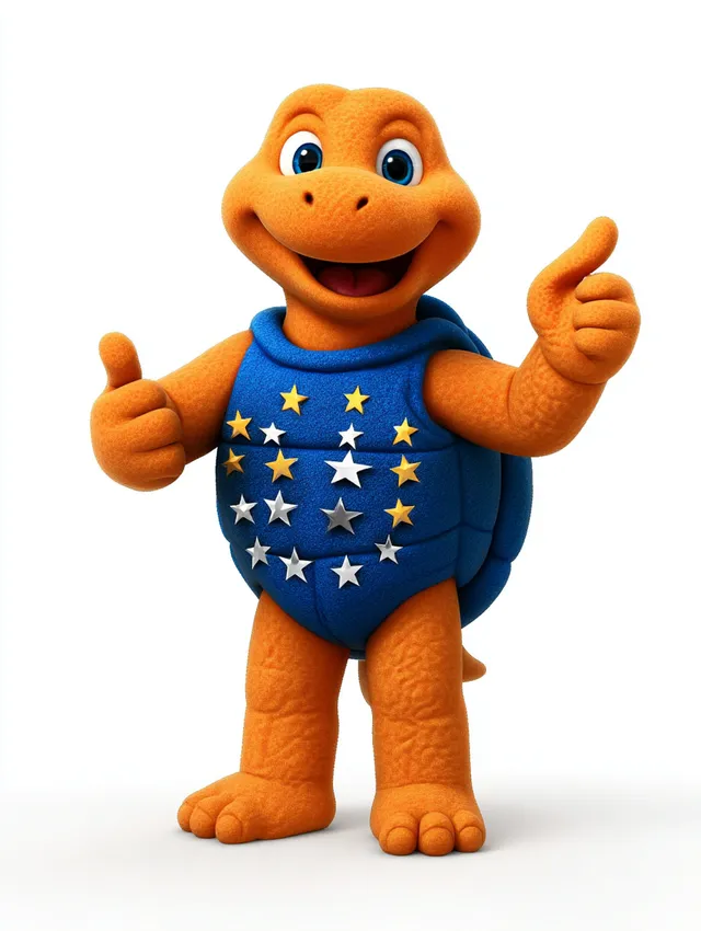 PNG Charming Cartoon Turtle Mascot