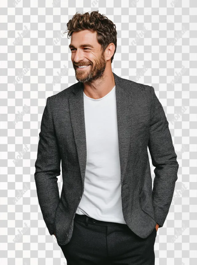 PNG Confident Mature Businessman in Formal Attire