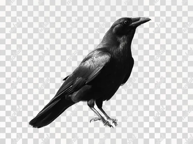 PNG Curious Black Crow Profile