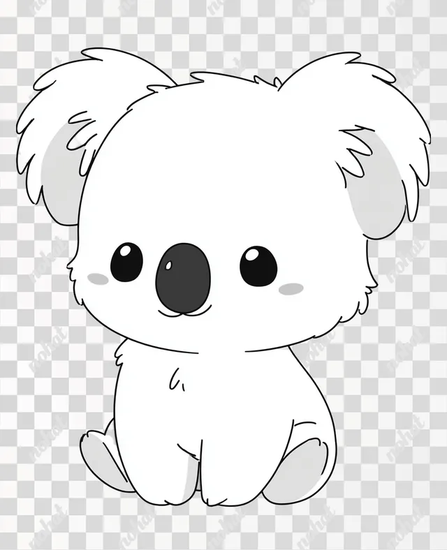 PNG Cute Cartoon Koala Illustration for Kids