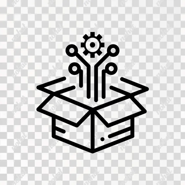 PNG Data Input with AI Applications Vector Icon