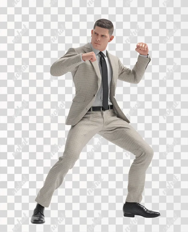 PNG Dynamic Male Consultant in Business Suit