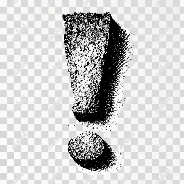 PNG Exclamation Mark Woodcut Etching