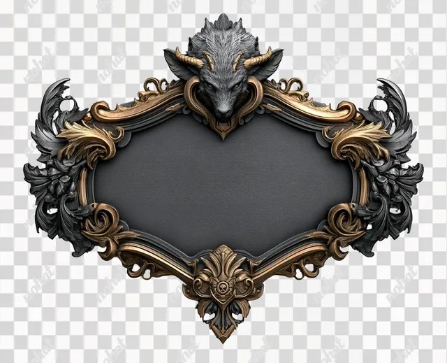 PNG Fantasy MMORPG Game Logo Template
