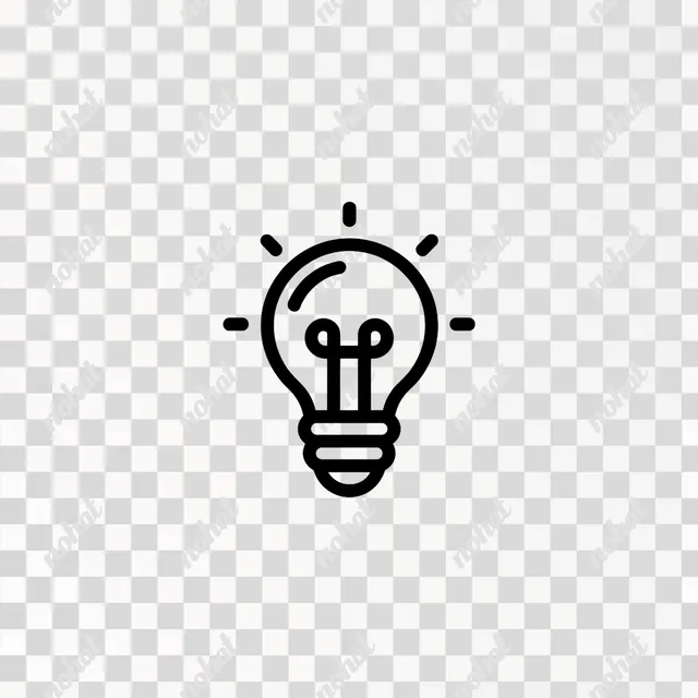 PNG Light Bulb Icon Illustration