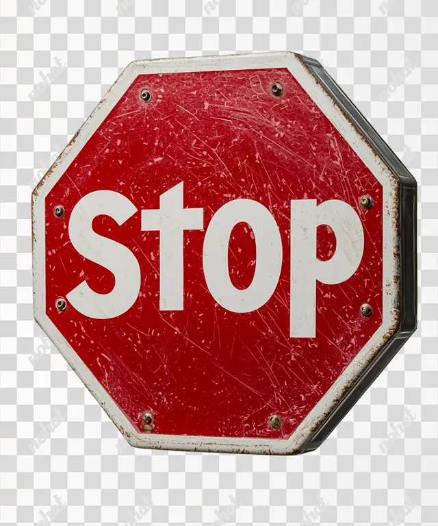 Free: PNG Red Octagonal Stop Sign with White Letters for Commercial Use ...