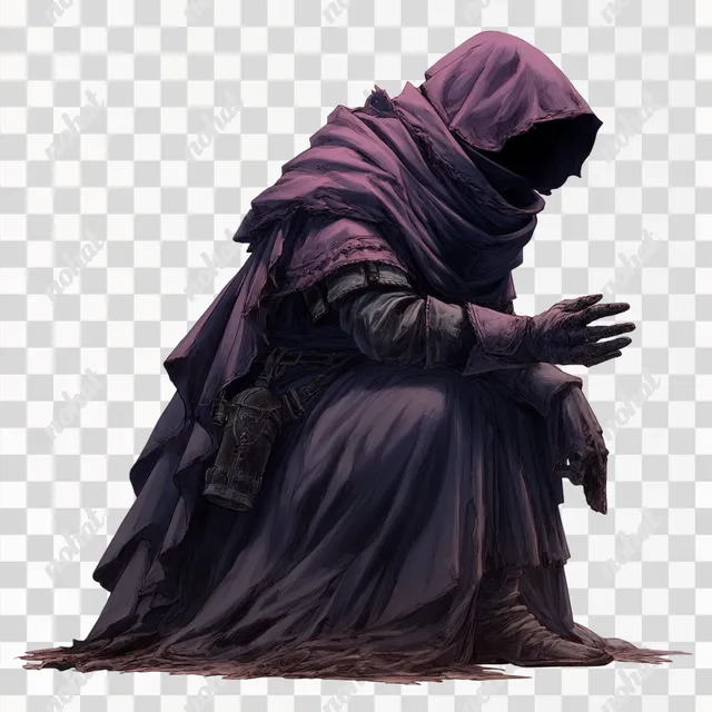 PNG Shadowy Cultist in Tattered Robes