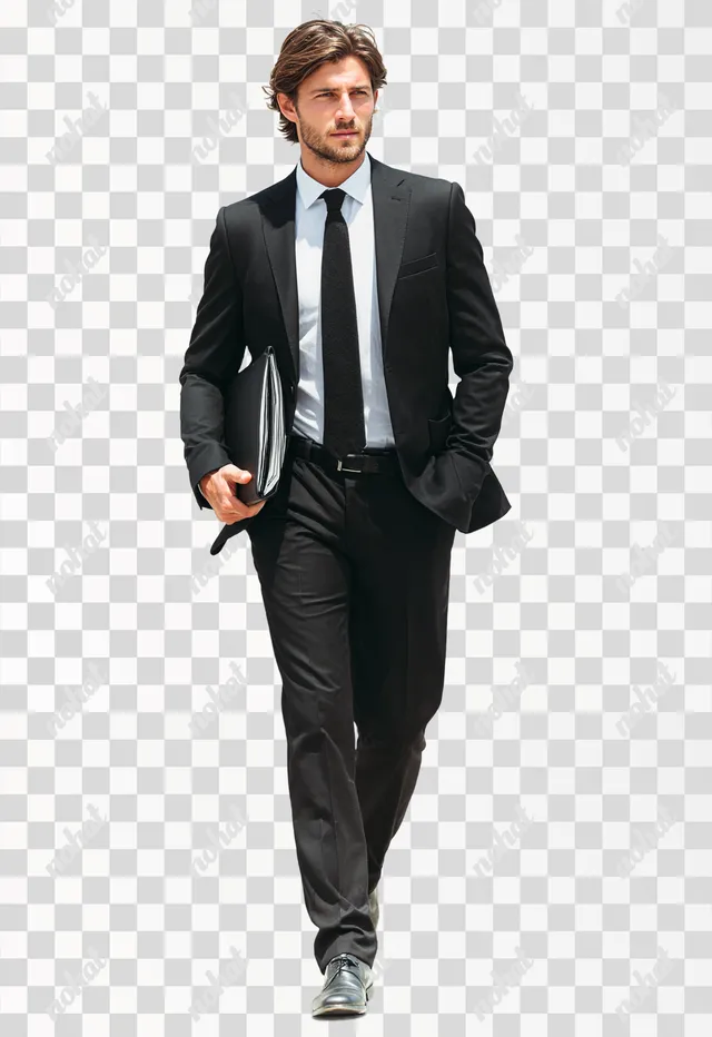 PNG Stylish Millennial Professional in Modern 2024 Suit