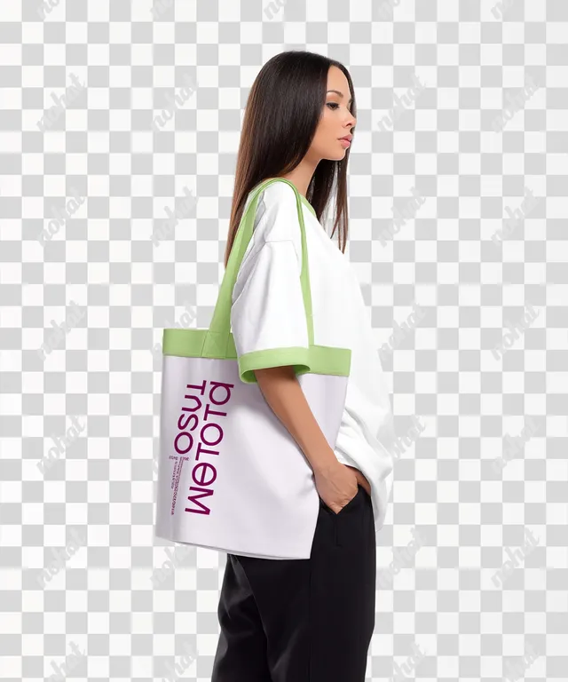 PNG Stylish Minimalistic Outfit with Shopper Bag