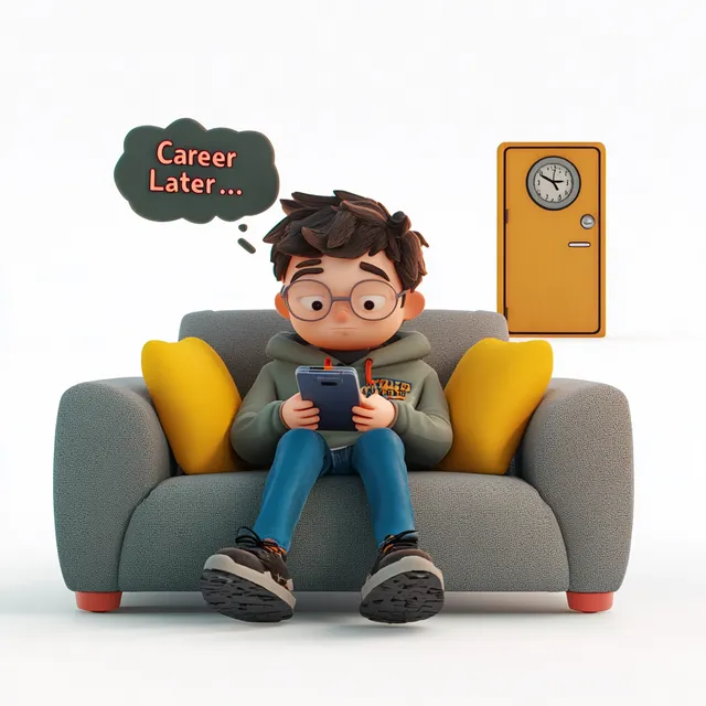 Procrastination: A Student's Chill Moment in a Digital World