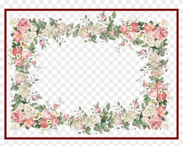 Red Rose Border Red Rose Border Corner Png The Best - Vintage Flower Frame