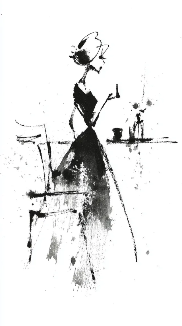Reflections of Emotion: A Minimalist One-Line Drawing