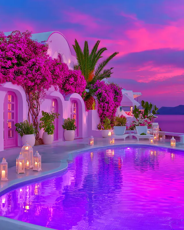 Santorini Sunset Villa with Infinity Pool