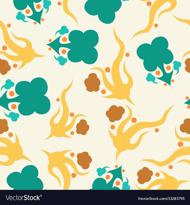 Seamless pattern vintage decorative elements vector image
