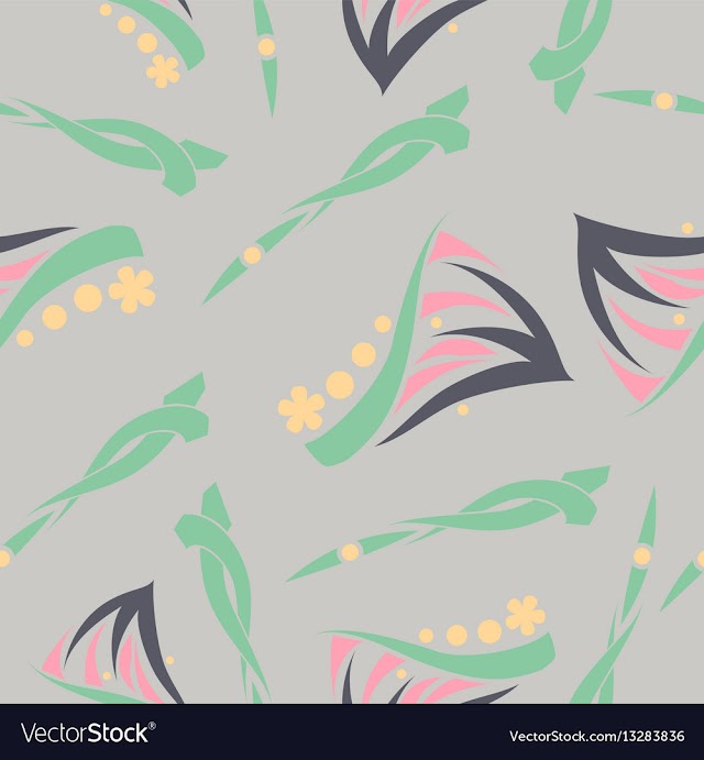 Seamless pattern vintage decorative elements vector image