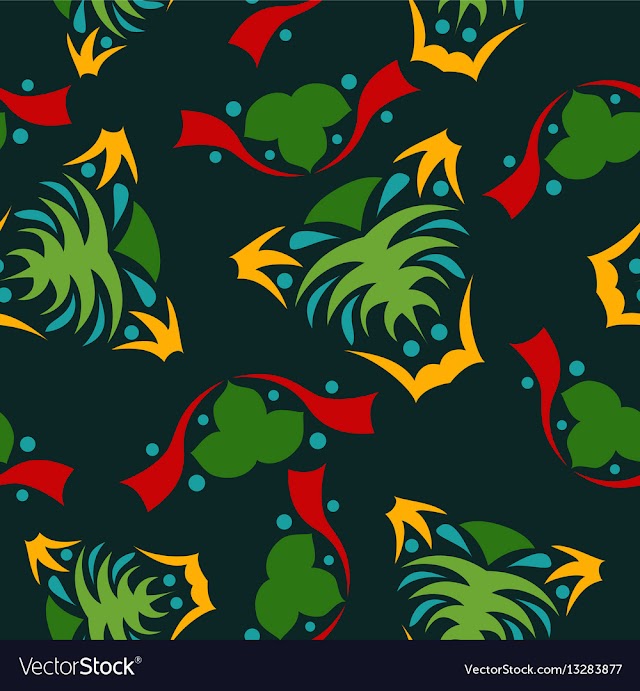 Seamless pattern vintage decorative elements vector image
