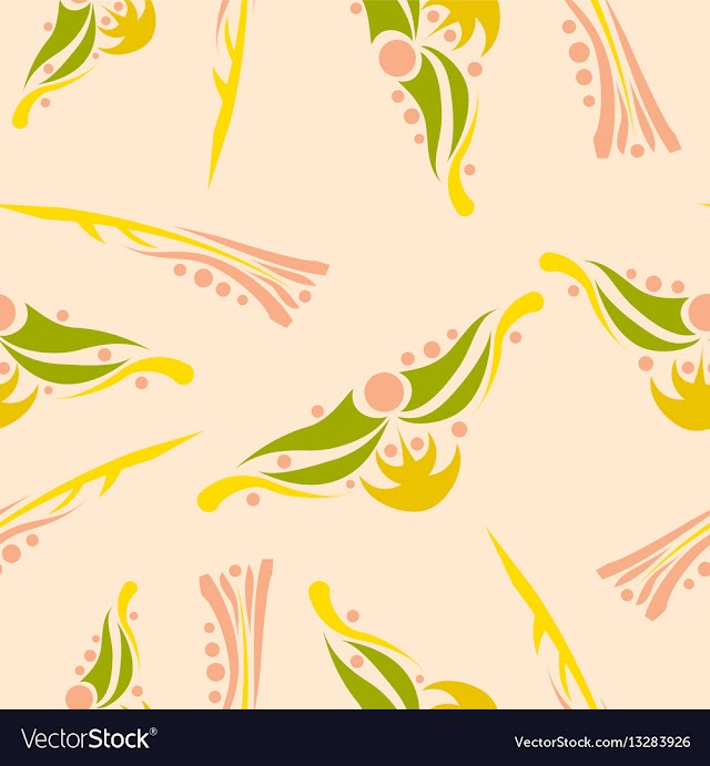 Seamless pattern vintage decorative elements vector image
