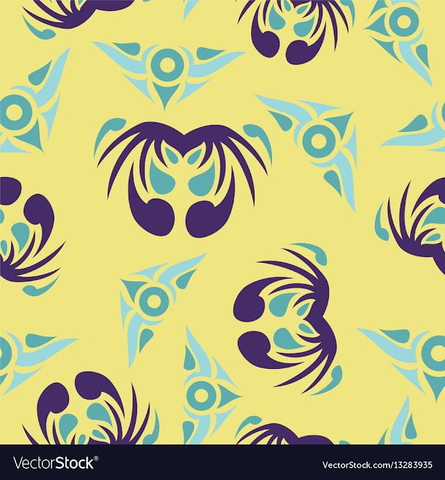 Seamless pattern vintage decorative elements vector image