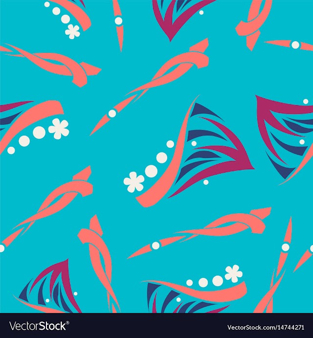 Seamless pattern vintage decorative elements vector image