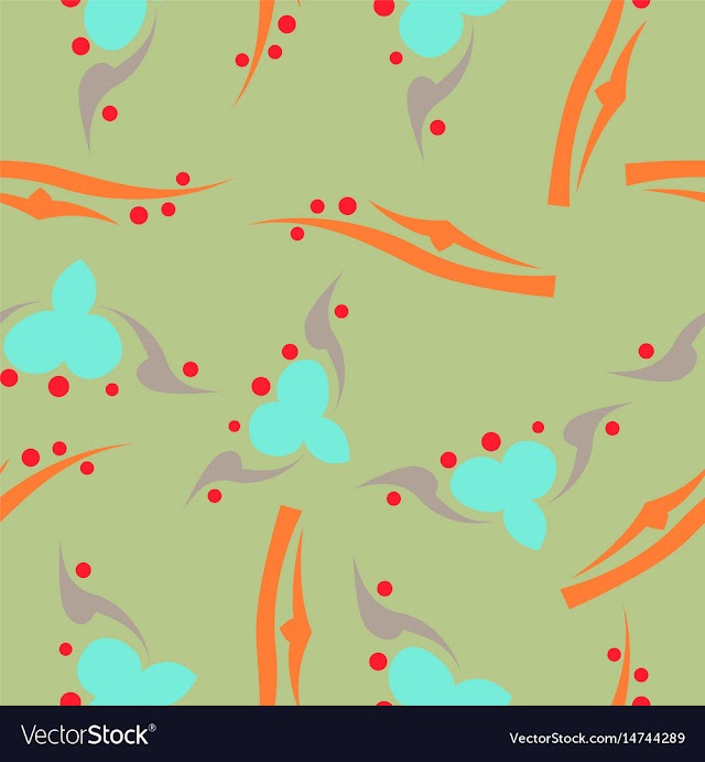 Seamless pattern vintage decorative elements vector image