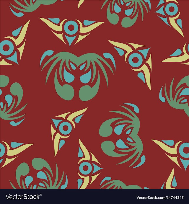 Seamless pattern vintage decorative elements vector image