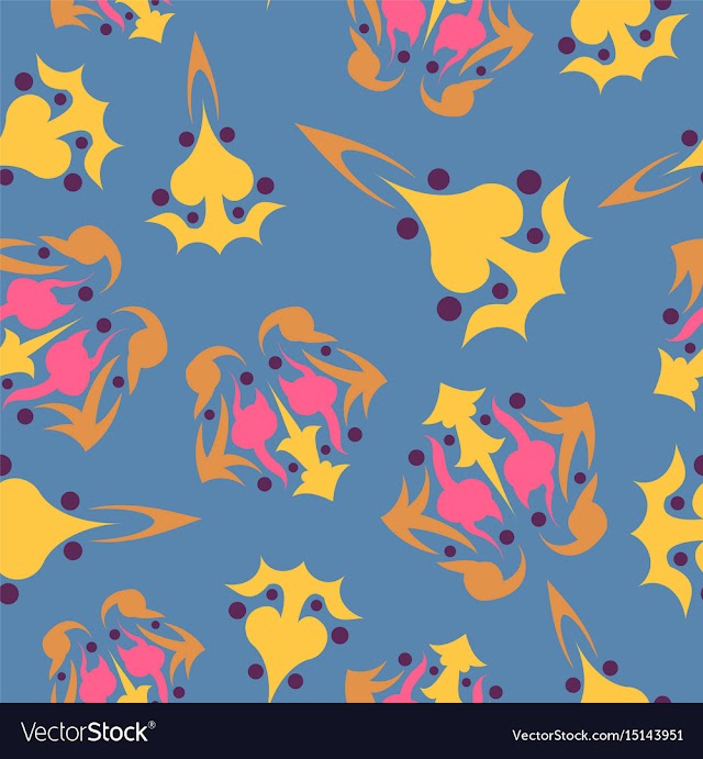 Seamless pattern vintage decorative elements vector image