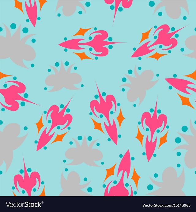 Seamless pattern vintage decorative elements vector image