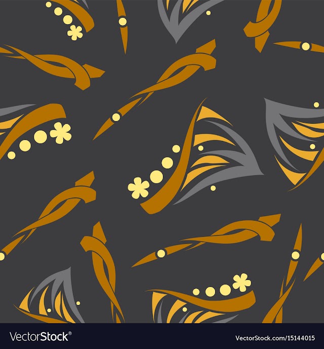 Seamless pattern vintage decorative elements vector image