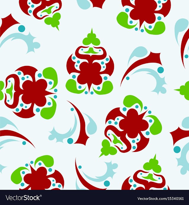 Seamless pattern vintage decorative elements vector image