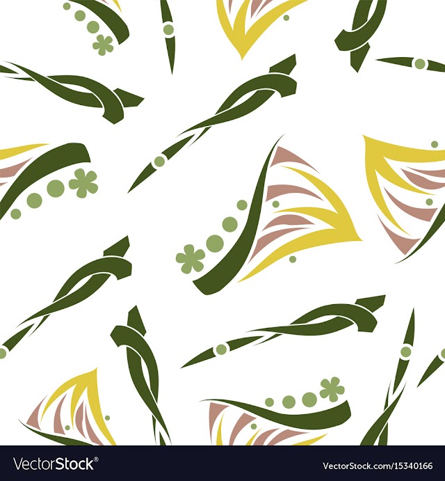 Seamless pattern vintage decorative elements vector image