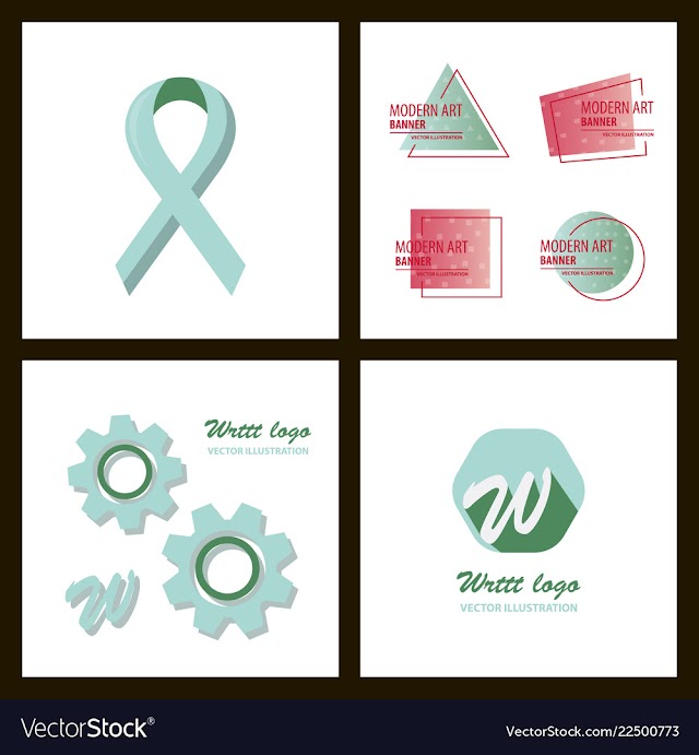 Set of a minimalistic hipster colored frame vector image