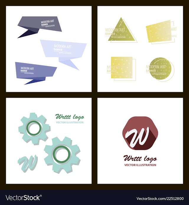 Set of a minimalistic hipster colored frame vector image