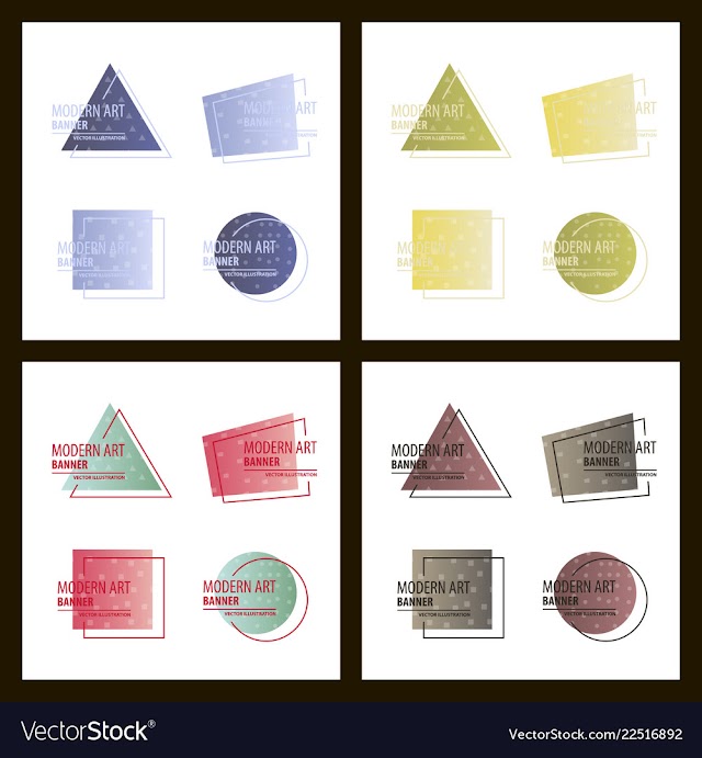 Set of a minimalistic hipster colored frame vector image