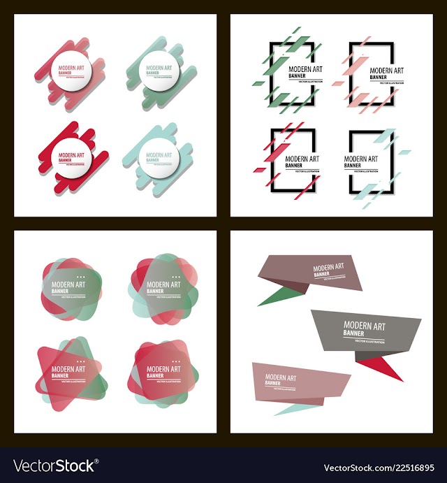 Set of a minimalistic hipster colored frame vector image