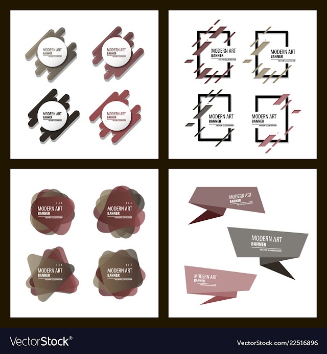 Set of a minimalistic hipster colored frame vector image