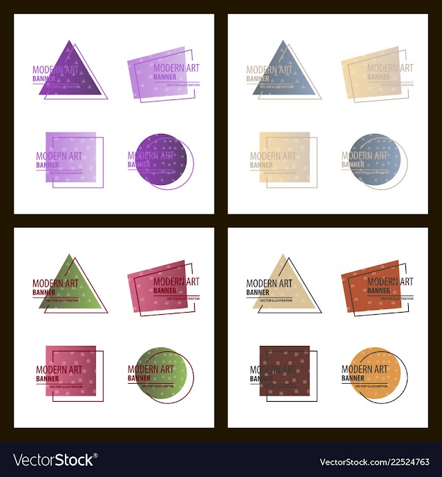 Set of a minimalistic hipster colored frame vector image