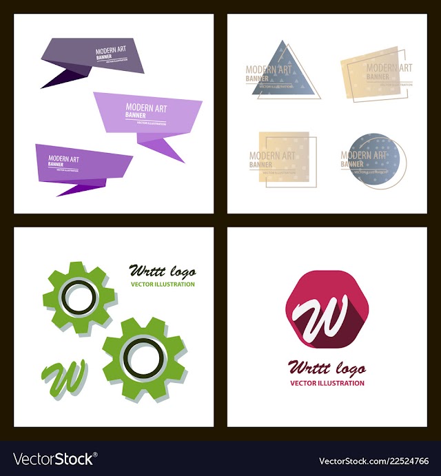 Set of a minimalistic hipster colored frame vector image