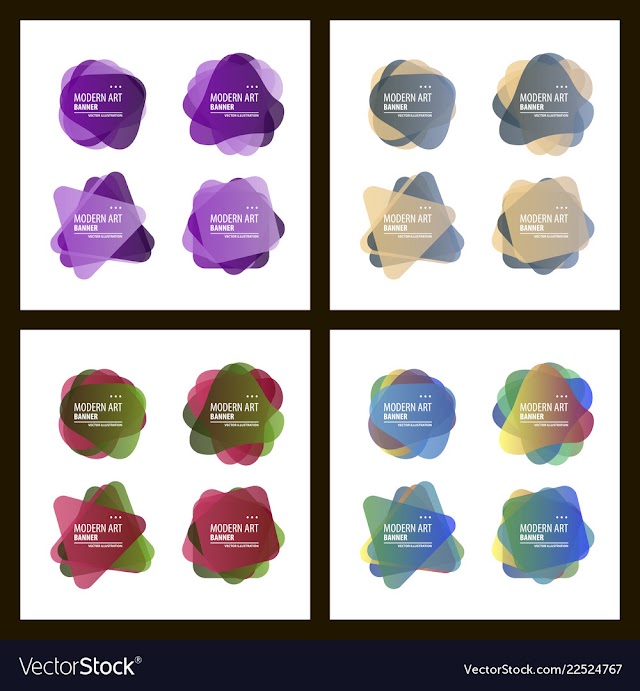 Set of a minimalistic hipster colored frame vector image