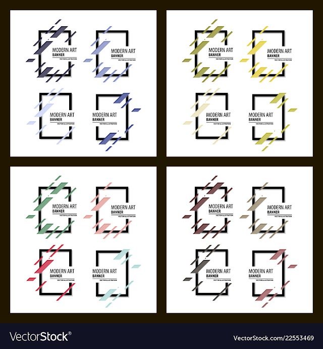 Set of a minimalistic hipster colored frame vector image